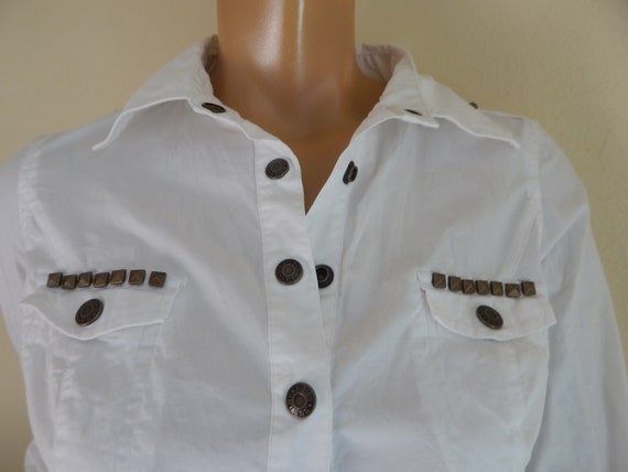 guess womens blouse, white blouse, womens blouse … - image 5