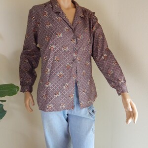 Levi Strauss western womens shirt, floral polyester western shirt image 10