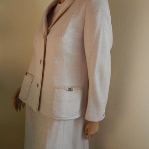 womens cashmere honey brown dress and jacket suit, cashmere blend, image 4