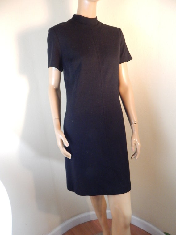 Ann Taylor Black wool dress, size 6, short sleeved