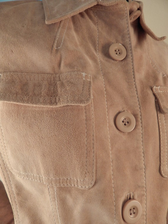 Vintage Western Suede Jacket, womens leather coat - image 3