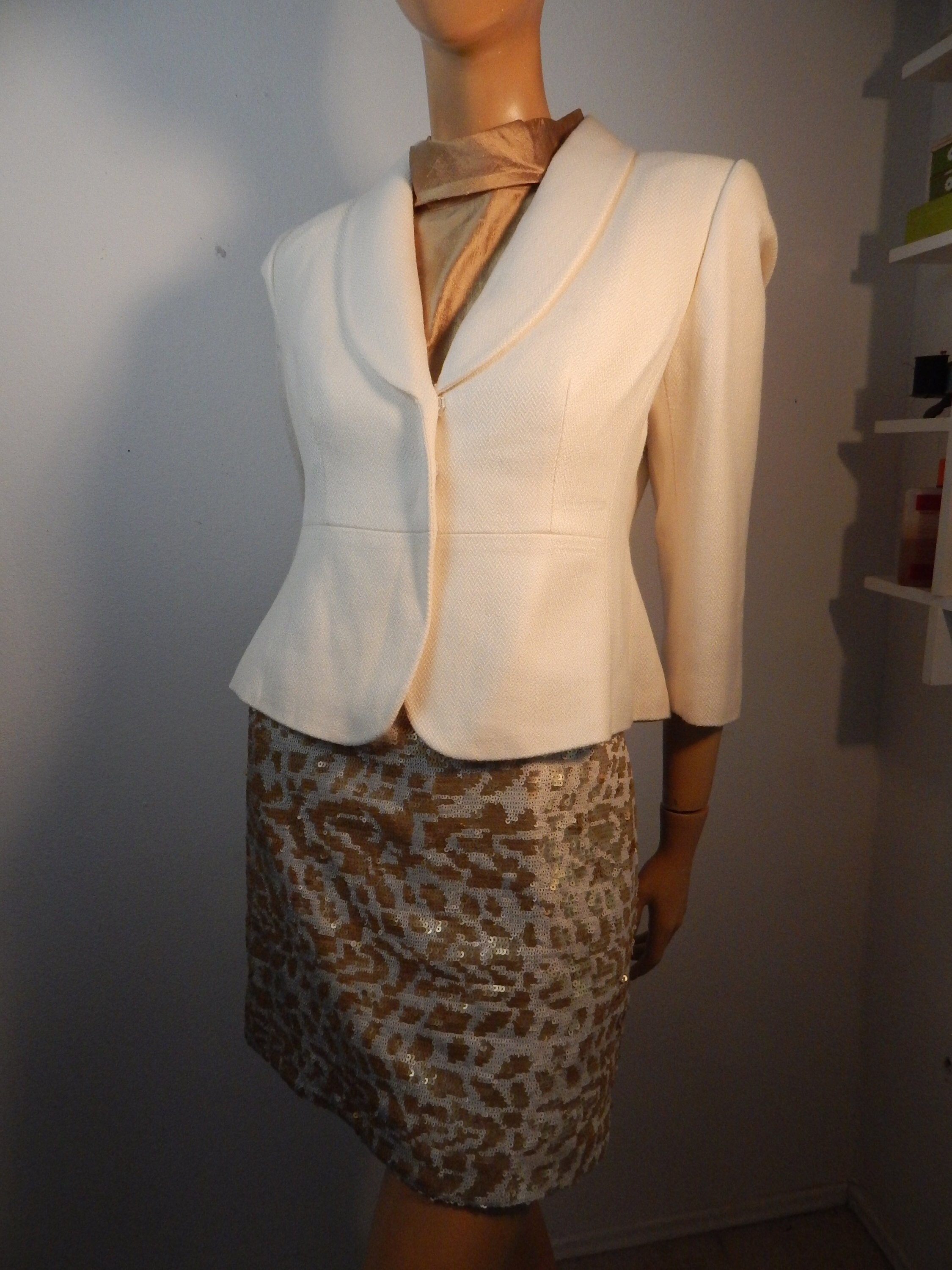 Blazer élégant Arthur S. De Tahari - Taille 12 - Noir - Occasion En Très Bon état