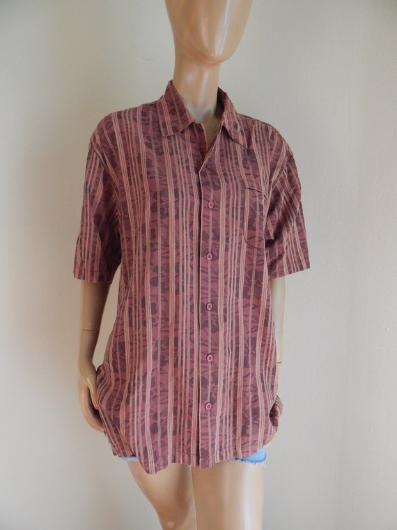 Hawaiian Scenery Reverse Side Cotton Shirt