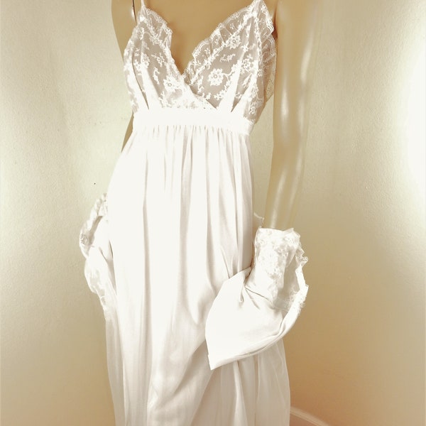 White Lace Nightgown Etsy