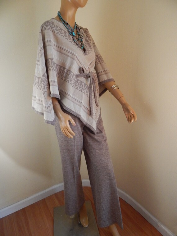 womens pantsuit, poncho and pants, western pantsu… - image 2