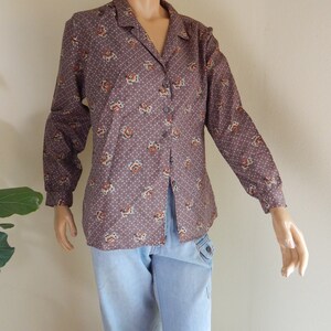 Levi Strauss western womens shirt, floral polyester western shirt