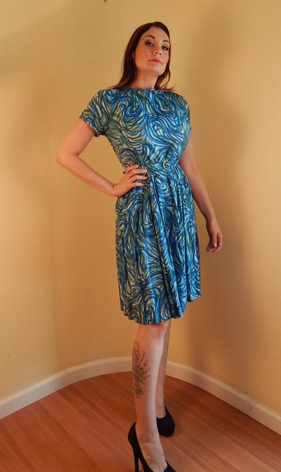 vintage 1960s dress, Mod o Day Daydress, mid cent… - image 1