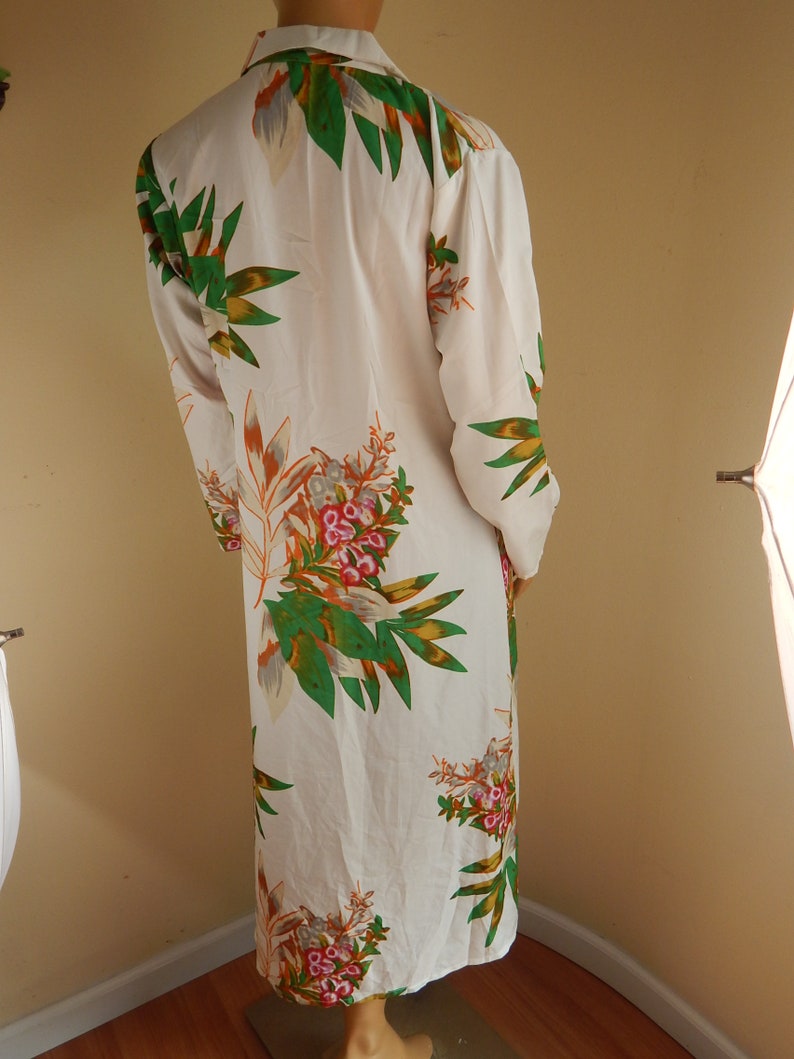 floral robe in Faux silk, gorgeous floral robe image 4