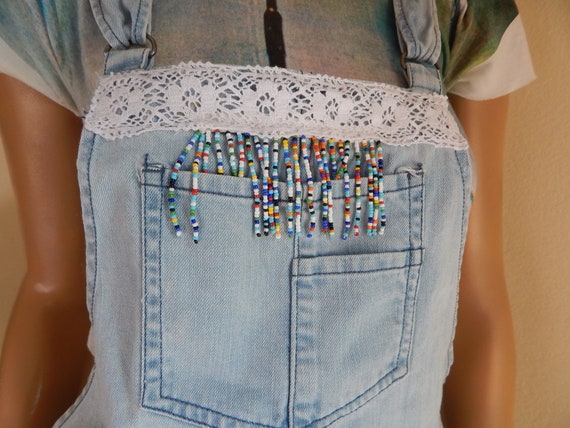 western overalls skirt, denim overalls, girls ove… - image 7