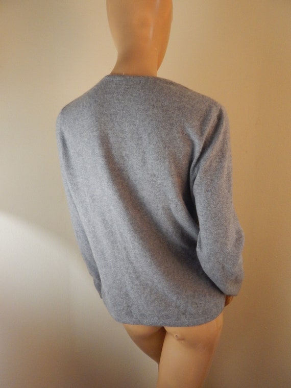 gray wool pullover, womens small, label missing, … - image 10