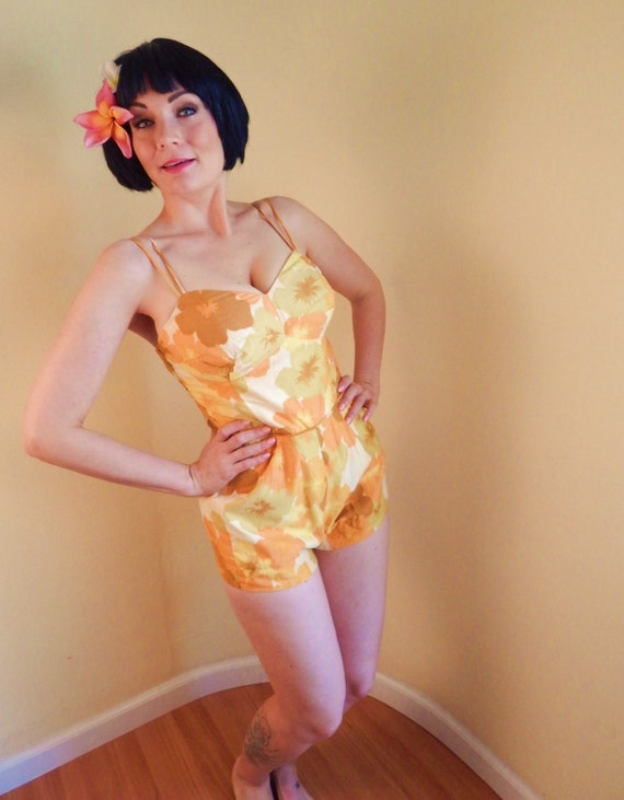 Vintage 1950s Romper, Playsuit ,Bathingsuit, OneP