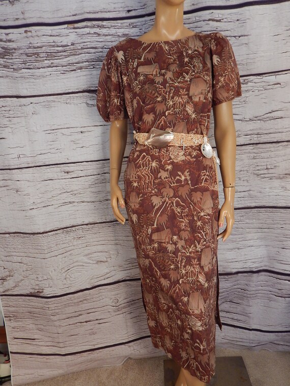 aLFRED SHAHEEN hawaiian dress, MuuMuu, aloha, hawa