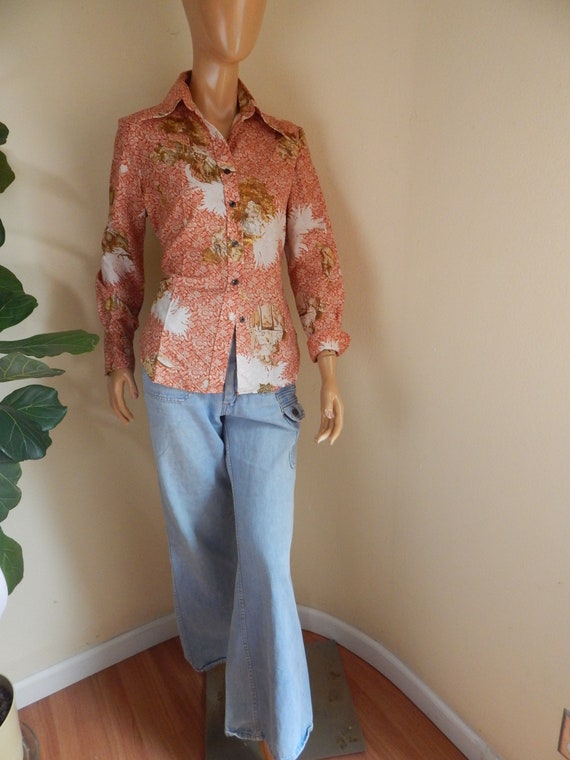 San Francisco Shirt works, womens poly blouse, ma… - image 2