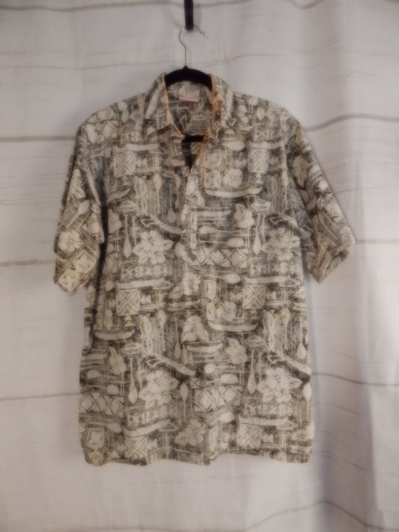 mens Barefoot reverse hawaiian shirt, vintage, large,… - Gem