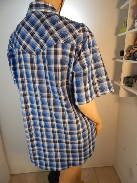 Wrangler mens plaid shirt, western plaid shirt, - image 8