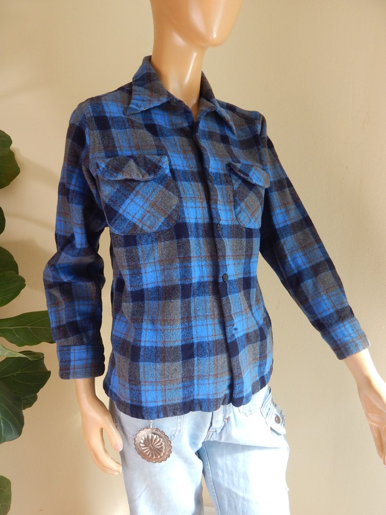 Pendleton womens wool flannel shirt, bust 42 image 3