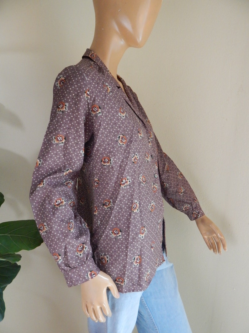 Levi Strauss western womens shirt, floral polyester western shirt image 8