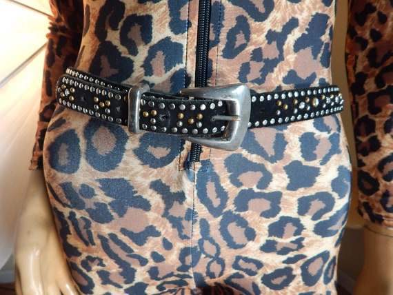 kippy belt AUTHENTIC. small black and rhinestone