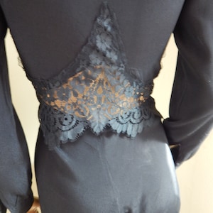 Black catsuit, non stretch rayon catsuit with lace, for love of lemons, size xs black catsuit, jumpsuit