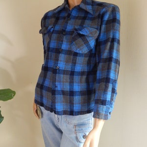 Pendleton womens wool flannel shirt, bust 42 image 1