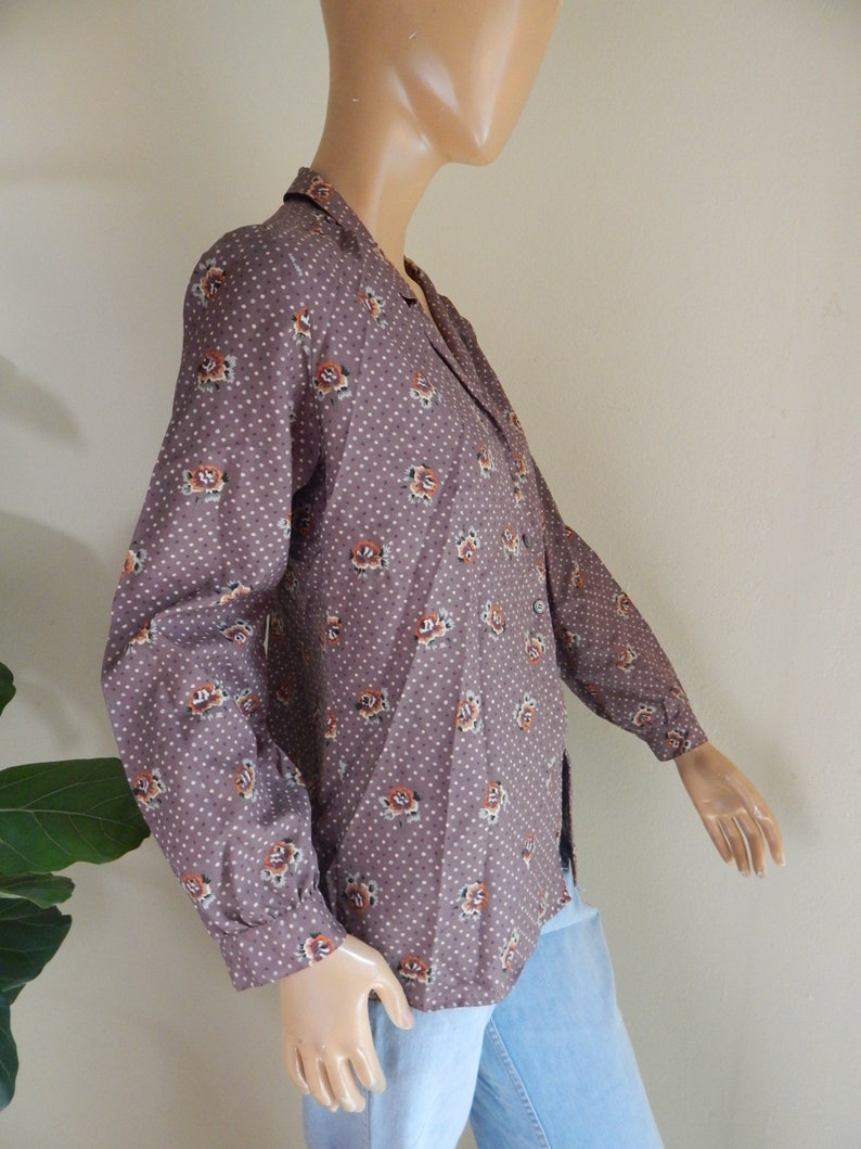 Levi Strauss western womens shirt, floral polyester western shirt image 2