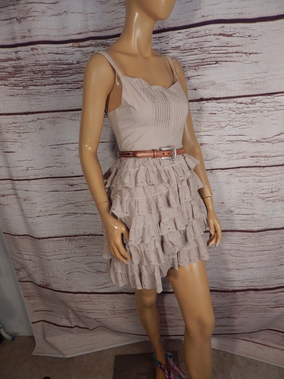 vintage Guess ruffle dress, western dress, vintage