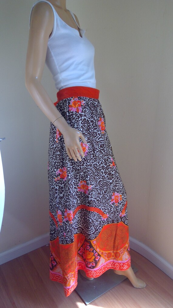 mid century modern barkcloth skirt, alex coleman - image 4