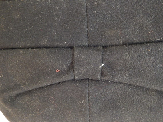 vintage black wool clutch big bow, mcm black clut… - image 2