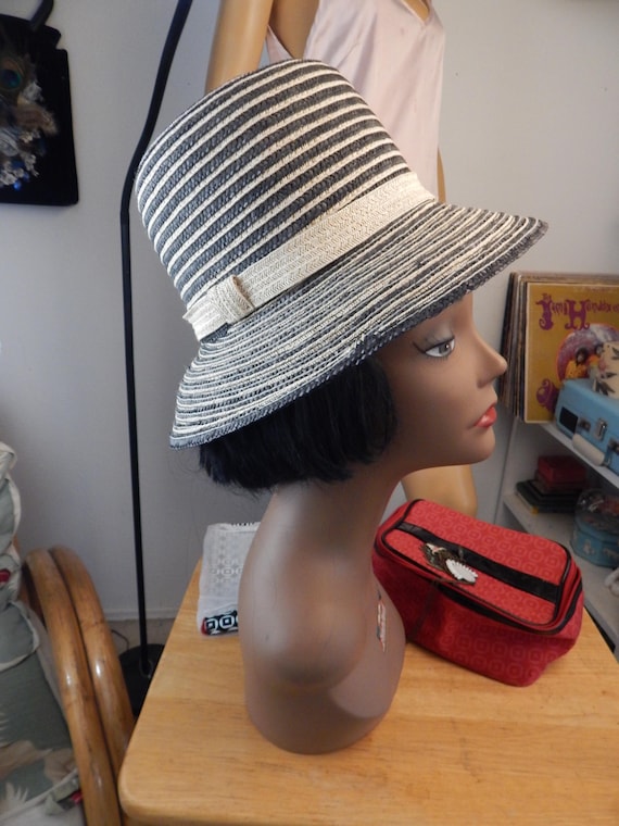 Daniele Meucci Striped Panama Hat Italian Designer Florence  display picture 3