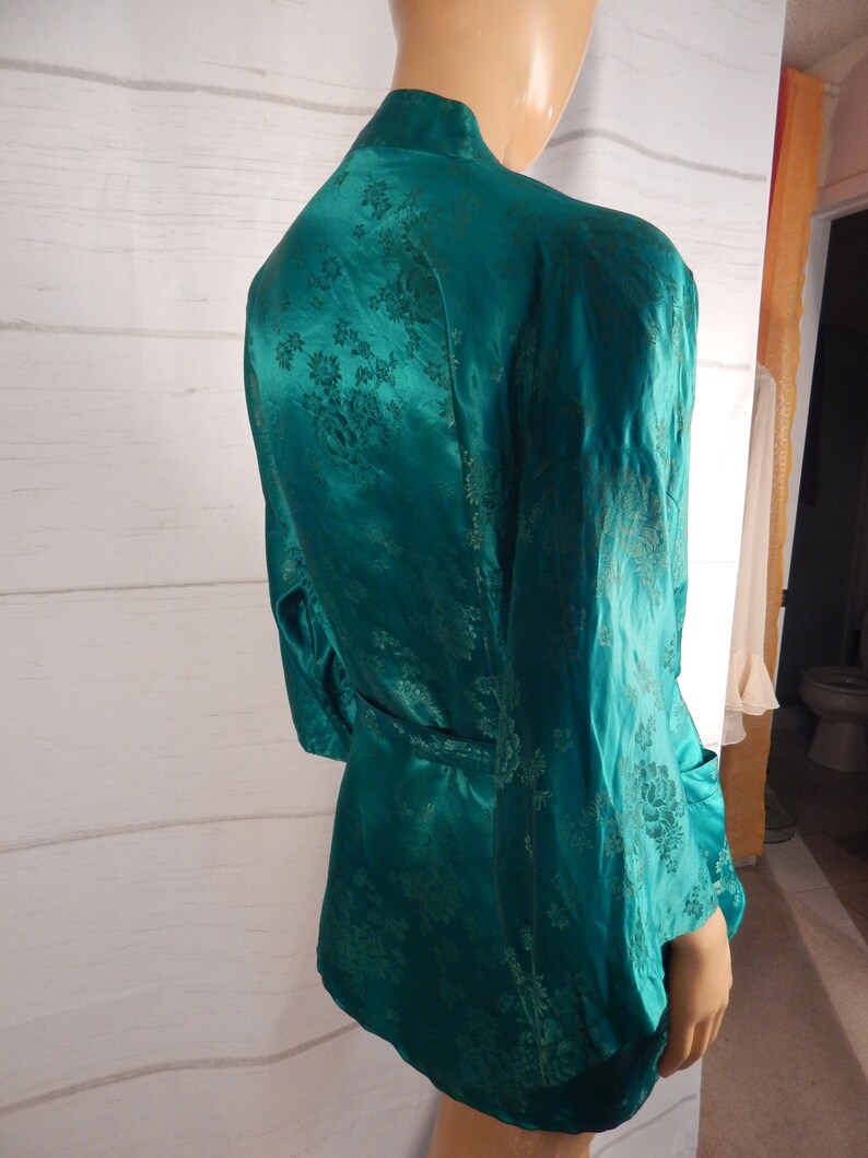 womens silk lingerie green silk kimono silk kimono and shorts vintage silk kimono