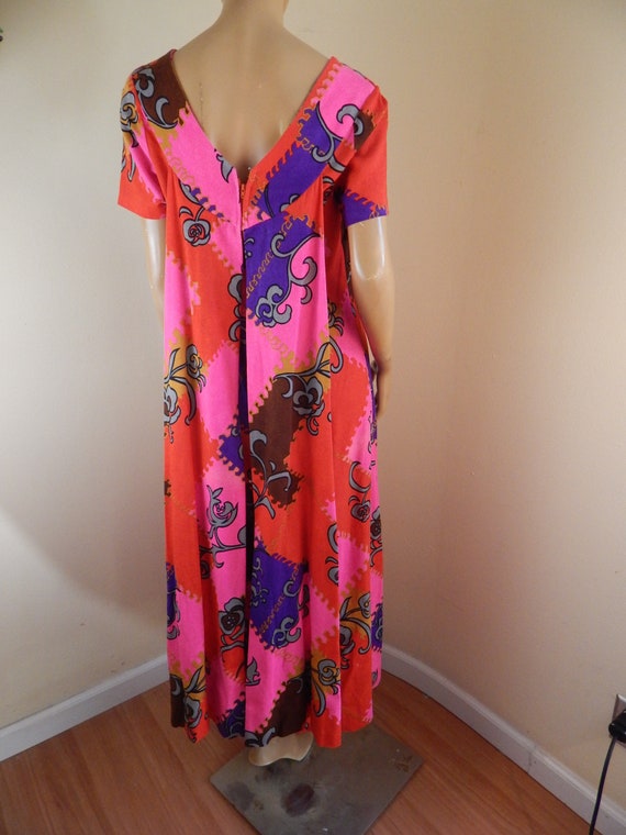 Vintage hawaiian dress, cotton hawaiian dress, bar