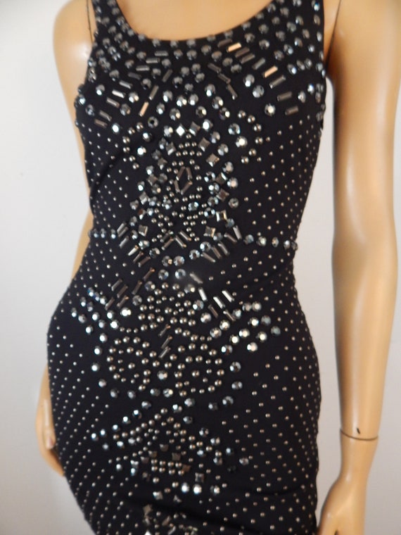 Bebe Rhinestone party dress, new year's, xxs, bac… - image 10
