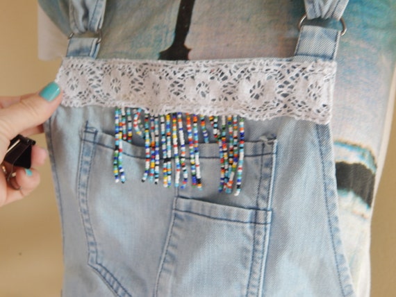 western overalls skirt, denim overalls, girls ove… - image 2