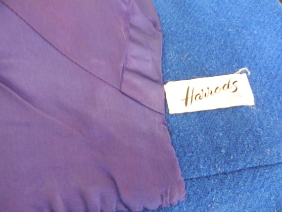 Harrods Wool dress suit. royal blue boucle suit, … - image 6