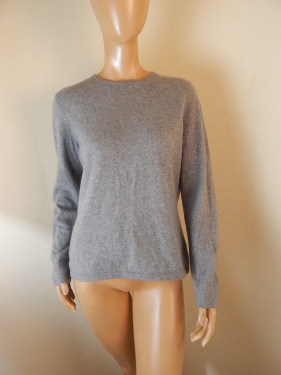 gray wool pullover, womens small, label missing, … - image 1