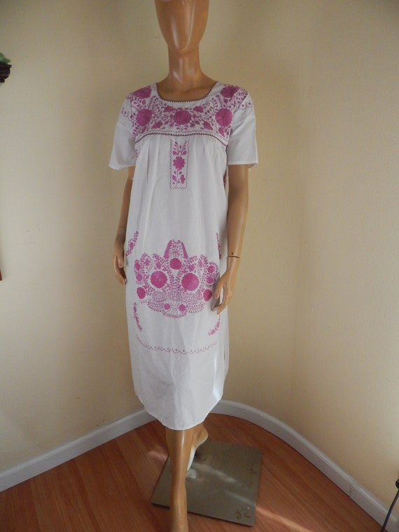 mexican dress, embroidered dress, handmade dress,… - image 1