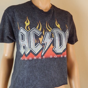 Vintage ACDC cutoff t shirt, mens size medium rock and roll