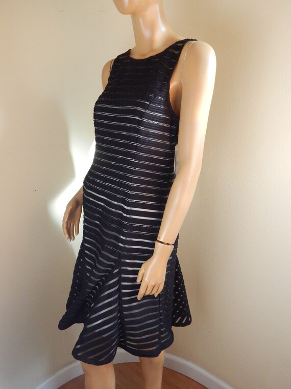 Black Designer Beaded Dress, Aiden Mattox, Size 10, Lined, ,