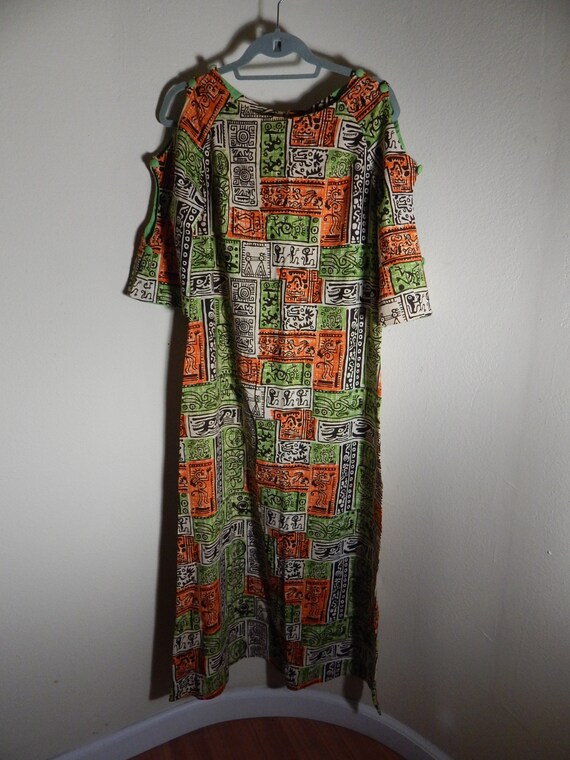 pake muu vintage hawaiian dress, vintage caftan,