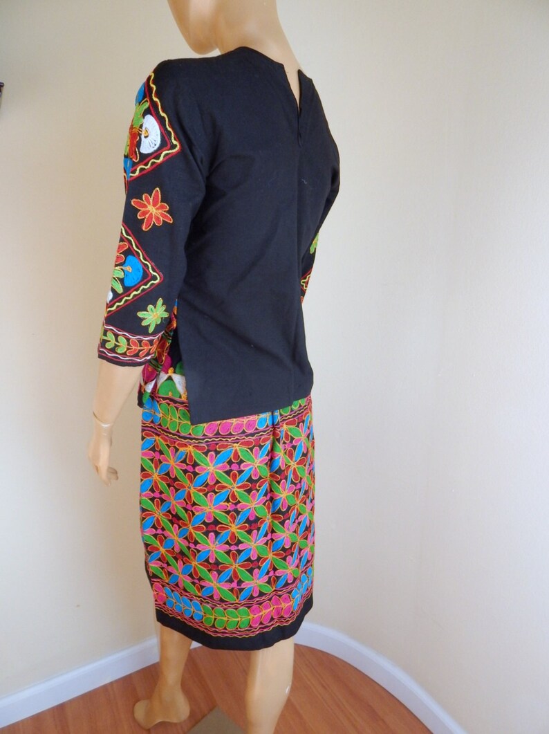 Nepalese Skirt and Top Embroidered Costume Traditional Etsy