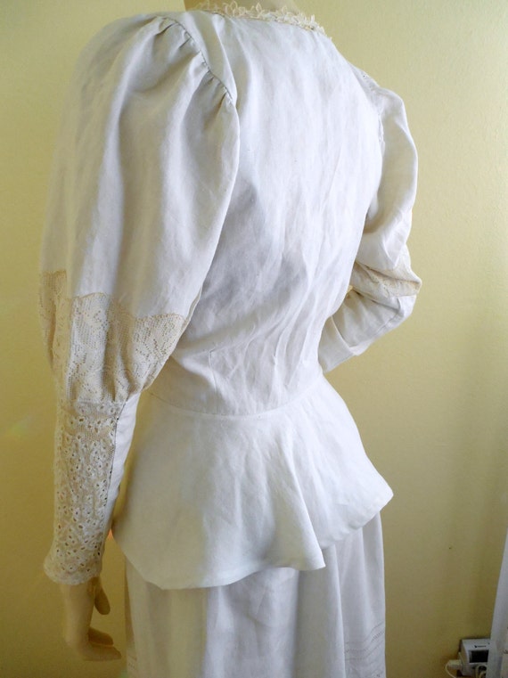 linen suit, bridal suit, victoriana suit, handmad… - image 4