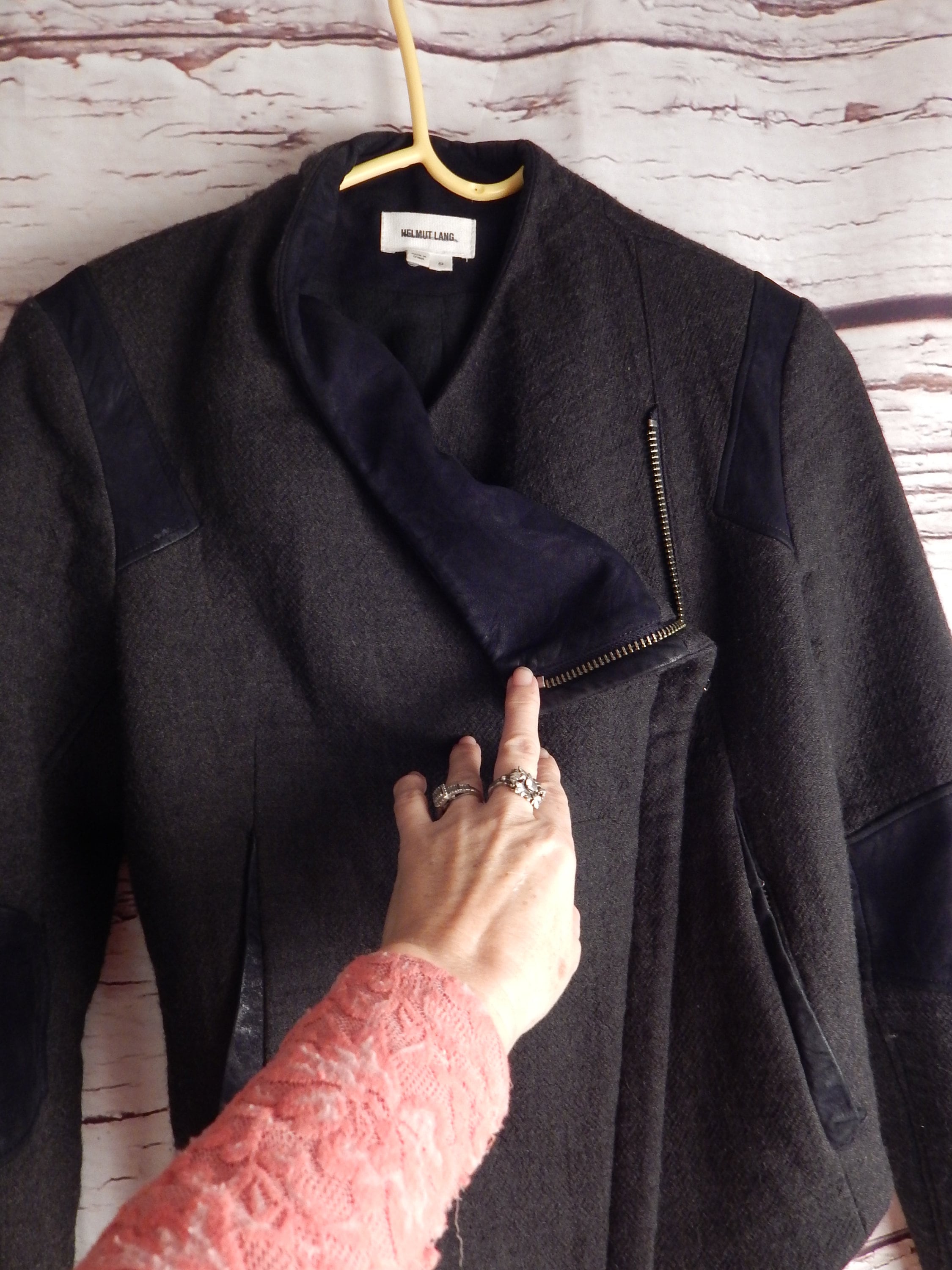 Helmut Lang 90s Jacket, All Wool and Suede, Lots of Zippers Helmut Lang 90s Jacket, All Wool and Suede, Lots of Zippers