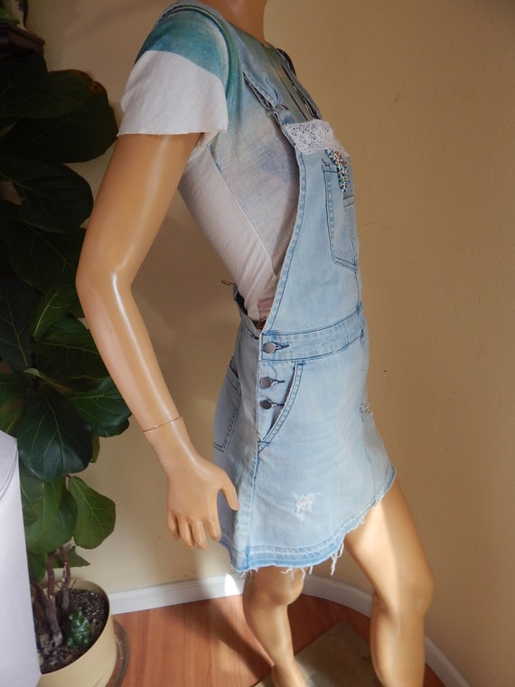 western overalls skirt, denim overalls, girls ove… - image 5