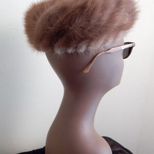 1950s hat, Mink Hat ,Patrice Brand, elegant mink, vintage mink hat image 5