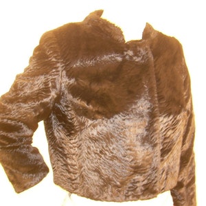 PERSIAN LAMB Faux Jacket, bolero style ,Size 6/7