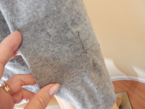 gray wool pullover, womens small, label missing, … - image 3