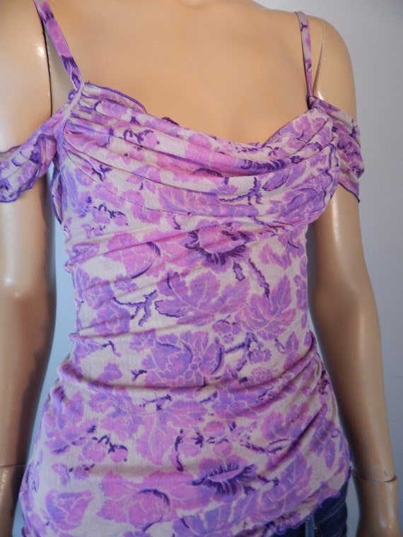 Diane Von Furstenberg Mesh blouse Purple floral of