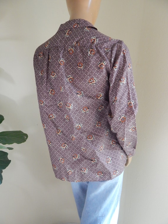 Levi Strauss western womens shirt, floral polyeste