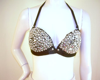 Hand Studded 36C Bra in Rocker Style