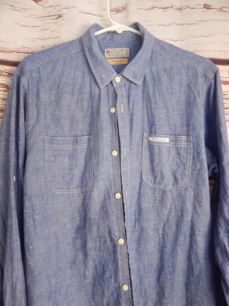 all cotton scotch and soda Mens chambray shirt